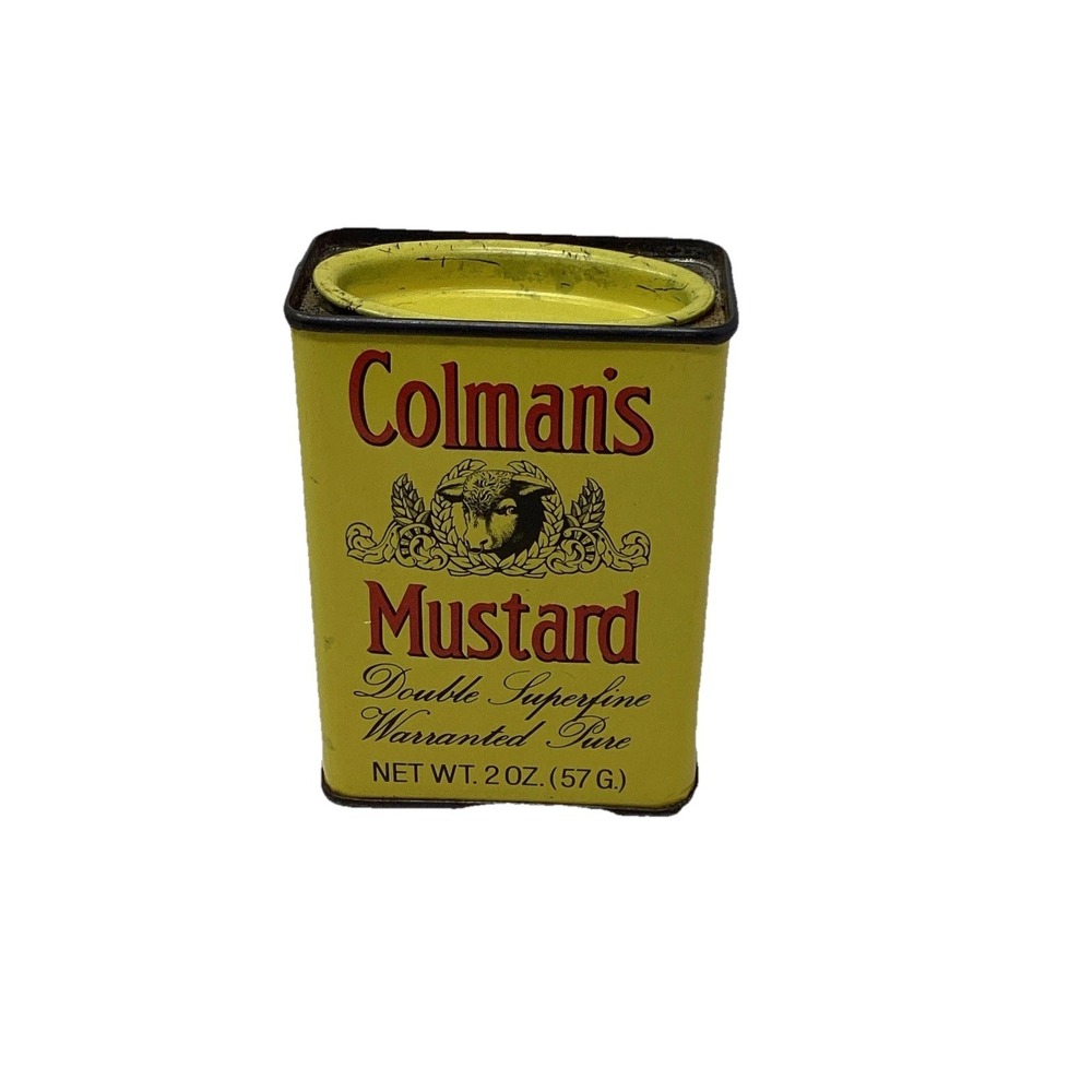 Vintage Colman's Yellow Mustard 2oz Tin Spice